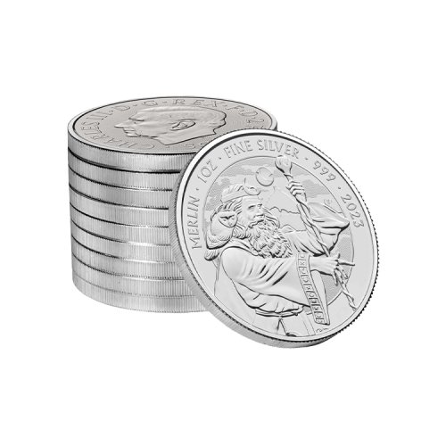 Thumbnail 1 oz Royal Mint Zilveren Munt 2023 perspectief 1