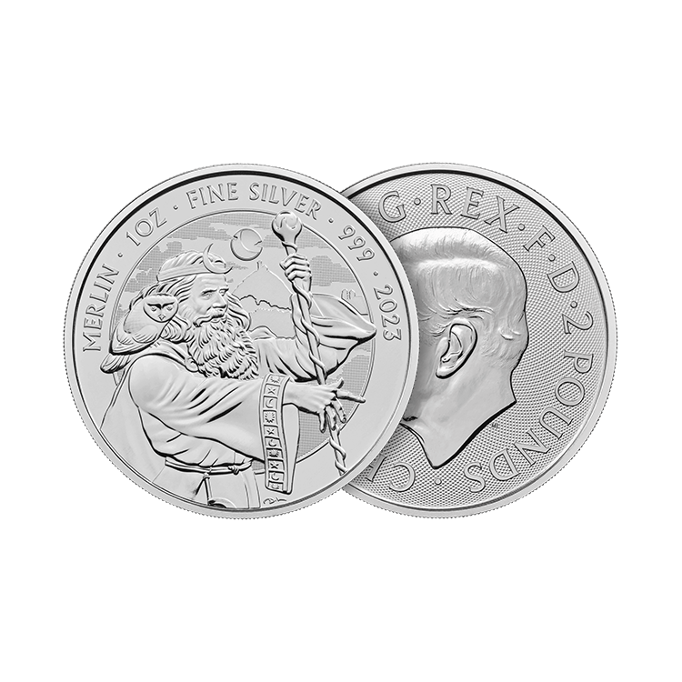 1 oz Royal Mint Zilveren Munt 2023 perspectief 2