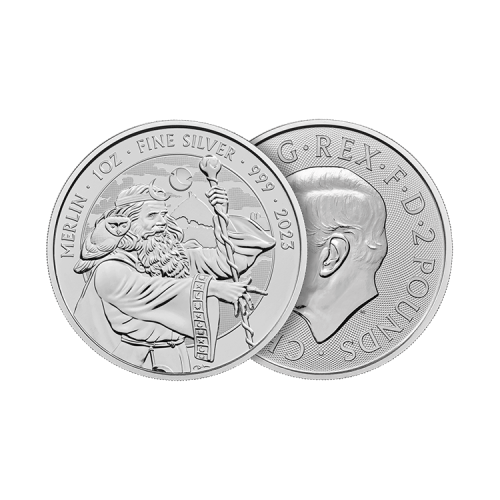 Thumbnail 1 oz Royal Mint Zilveren Munt 2023 perspectief 2