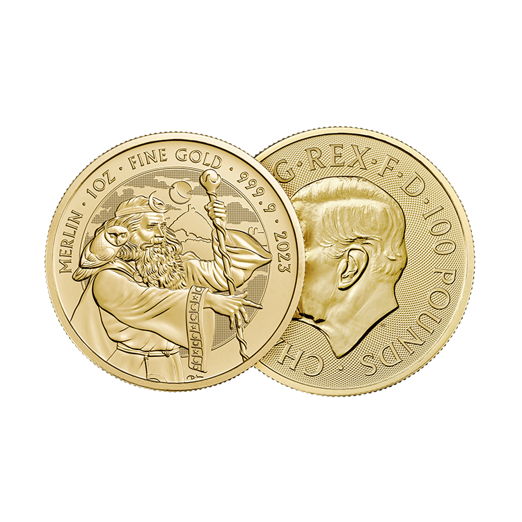 1 oz Royal Mint Gold Coin 2023 angle 1