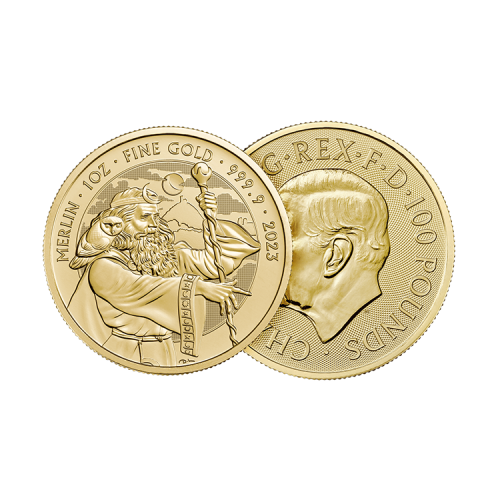 Thumbnail 1 oz Royal Mint Gold Coin 2023 angle 1