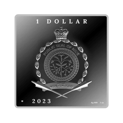 Thumbnail 1 oz Schilderijen Zilveren Munt 2023 achterkant