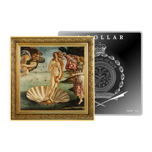 Thumbnail 1 oz Schilderijen Zilveren Munt 2023 perspectief 1