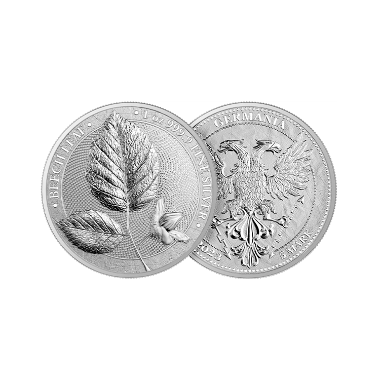 1 oz Mythical Forest Beech Leaf Plata 2023 angle 1