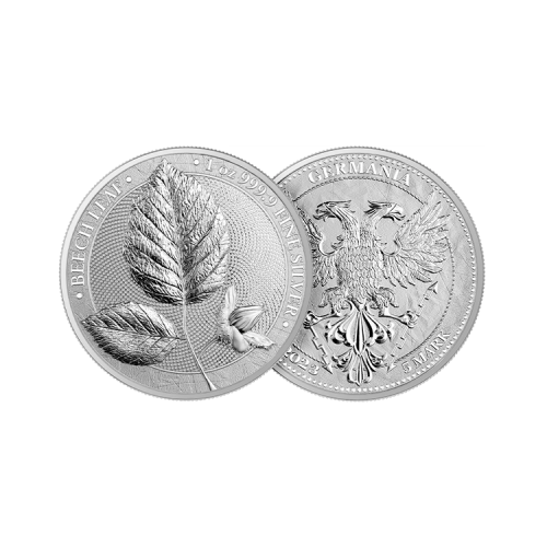 Thumbnail 1 oz Mythical Forest Beech Leaf Plata 2023 angle 1