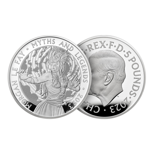 Thumbnail 2 oz Royal Mint Zilveren Munt 2023 perspectief 1