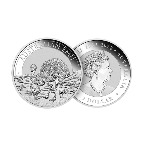Thumbnail 1 oz Emoe Zilveren Munt 2023 perspectief 1