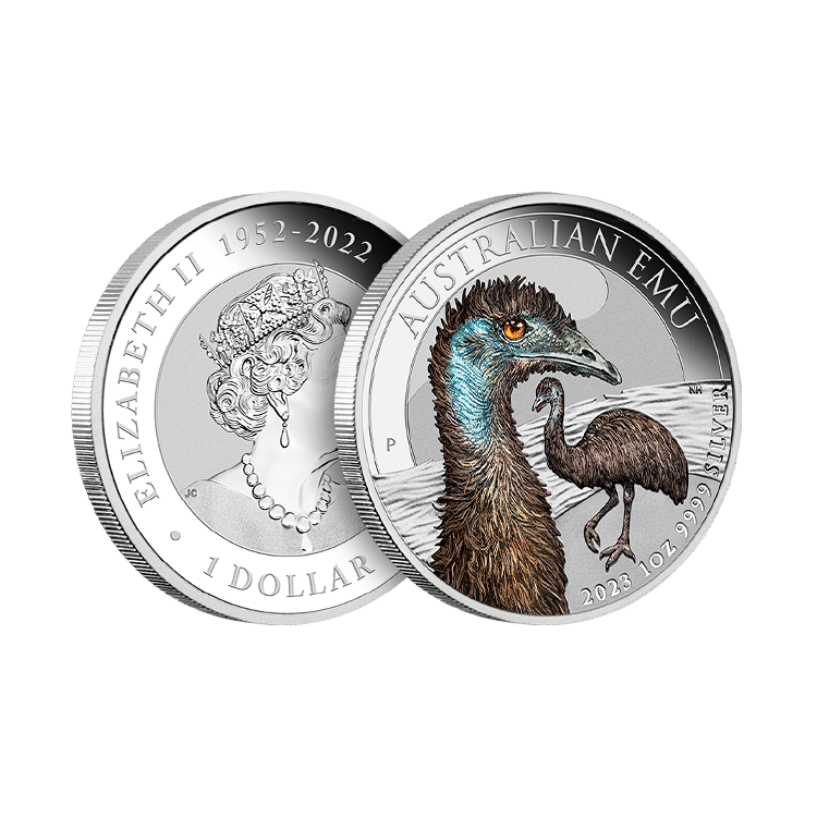 1 oz Emoe Zilveren Munt 2023 perspectief 1