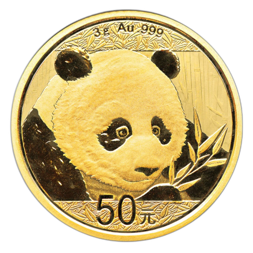 Thumbnail 3g Panda Gouden Munt 2018 voorkant