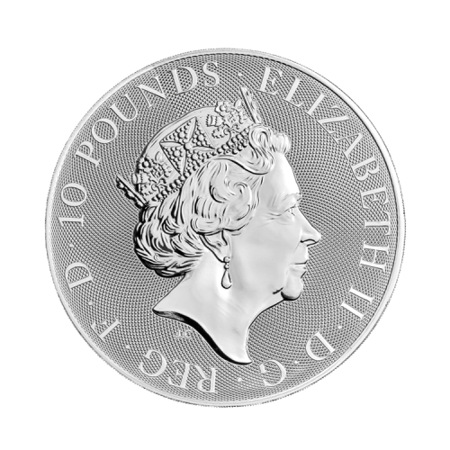 Thumbnail 10 oz Britannia Zilveren Munt 2021 achterkant