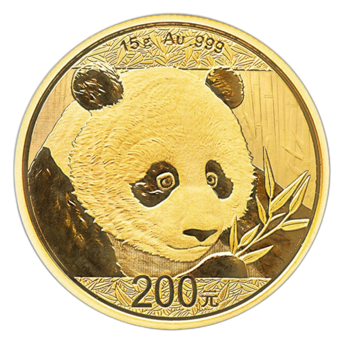 Thumbnail 15g Panda Gouden Munt 2018 voorkant