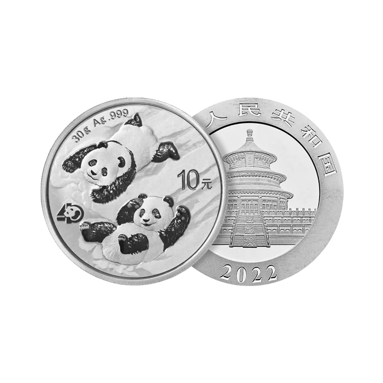 30g China Gold Coin Corp. Silver Coin 2022 back