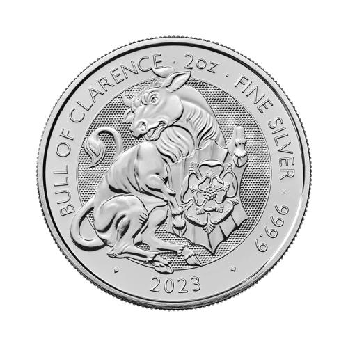 Thumbnail 2 oz Tudor Beasts Silver Coin 2023 front