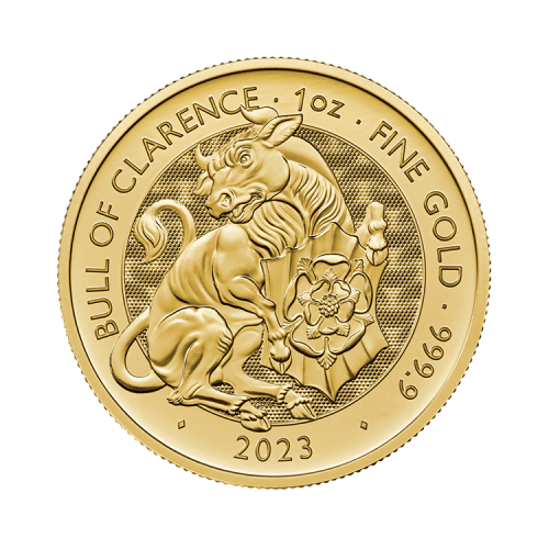 Thumbnail 1 oz Tudor Beasts Gouden Munt 2023 voorkant