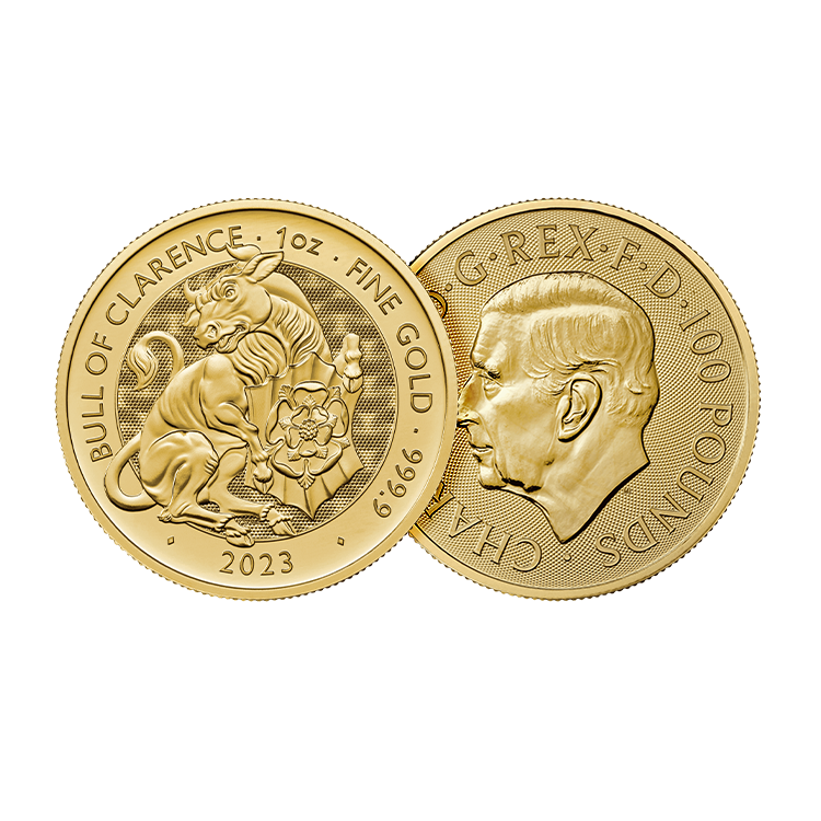 1 oz Tudor Beasts Gouden Munt 2023 perspectief 1