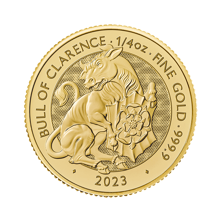 1/4 oz Tudor Beasts Gouden Munt 2023 voorkant