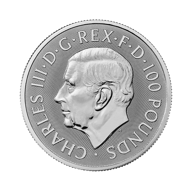 1 oz Royal Mint Platina Munt 2023 achterkant