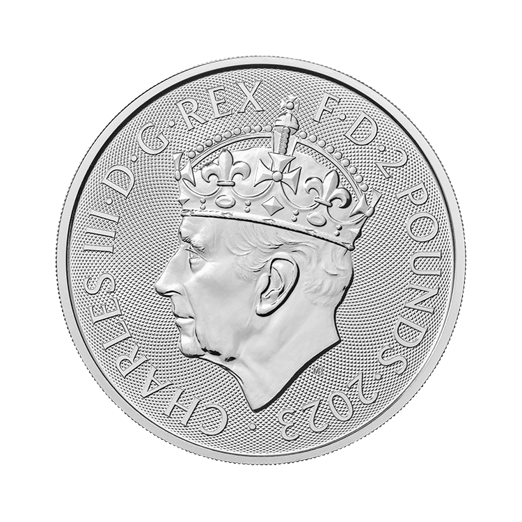 1 oz Britannia Zilveren Munt 2023 achterkant