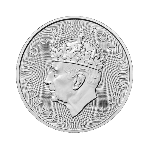 Thumbnail 1 oz Britannia Zilveren Munt 2023 achterkant