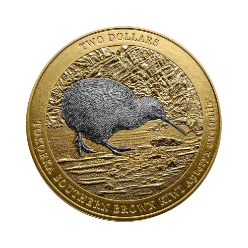 Thumbnail 2 troy ounce zilveren Kiwi munt 2023 proof voorkant