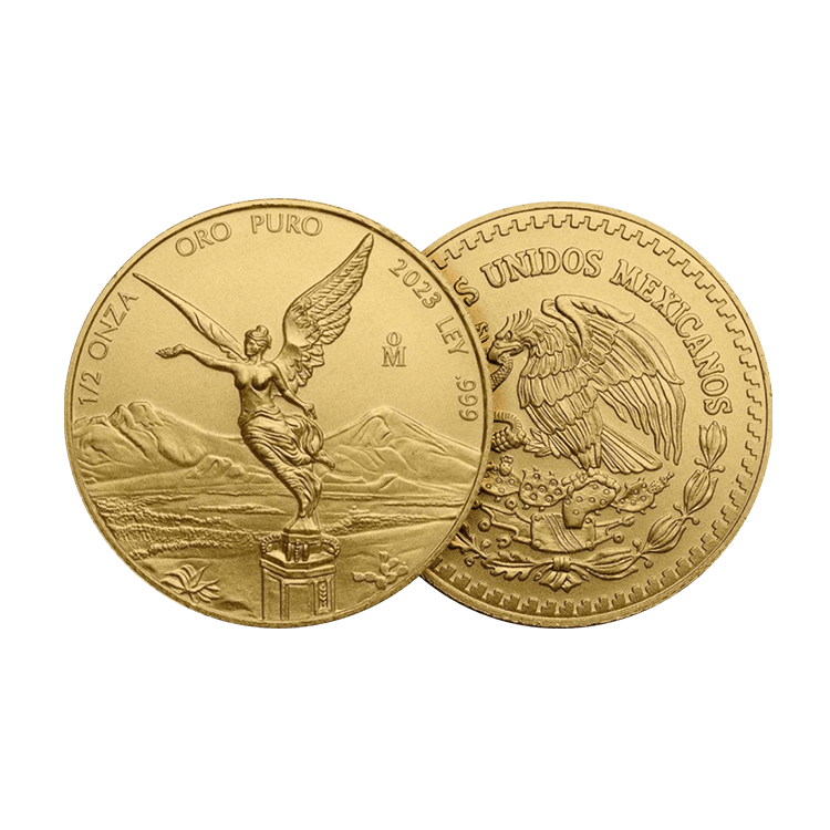 1/2 oz Banco de Mexico Gouden Munt 2023 perspectief 1