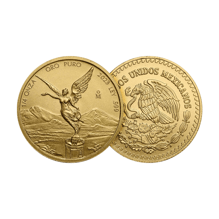 1/4 oz Banco de Mexico Gouden Munt 2023 perspectief 1