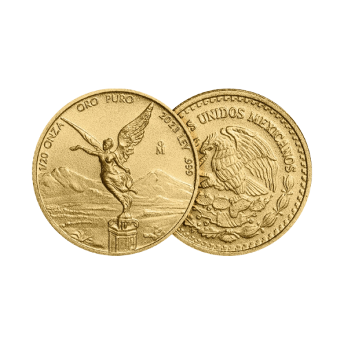 Thumbnail 1/20 oz Banco de Mexico Gouden Munt 2023 perspectief 1