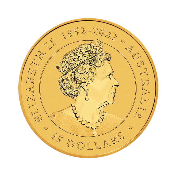 1/10 troy ounce gouden Koala munt 2023 achterkant