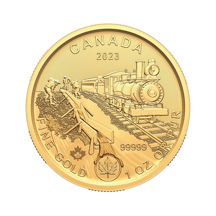 1 troy ounce golden coin Klondike - Gold Rush 2023 front