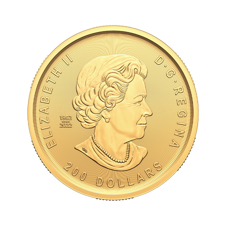 1 troy ounce golden coin Klondike - Gold Rush 2023 back