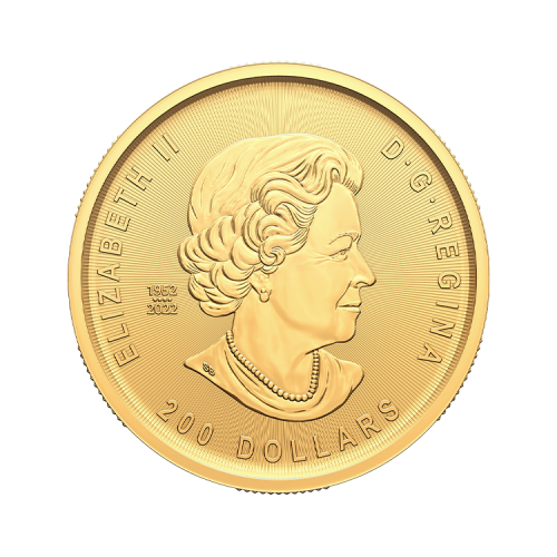 Thumbnail 1 troy ounce golden coin Klondike - Gold Rush 2023 back