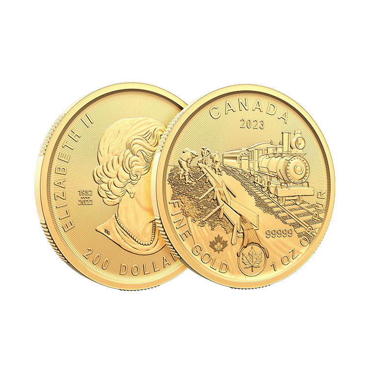 1 troy ounce golden coin Klondike - Gold Rush 2023 angle 2