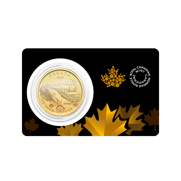 1 troy ounce golden coin Klondike - Gold Rush 2023 angle 3