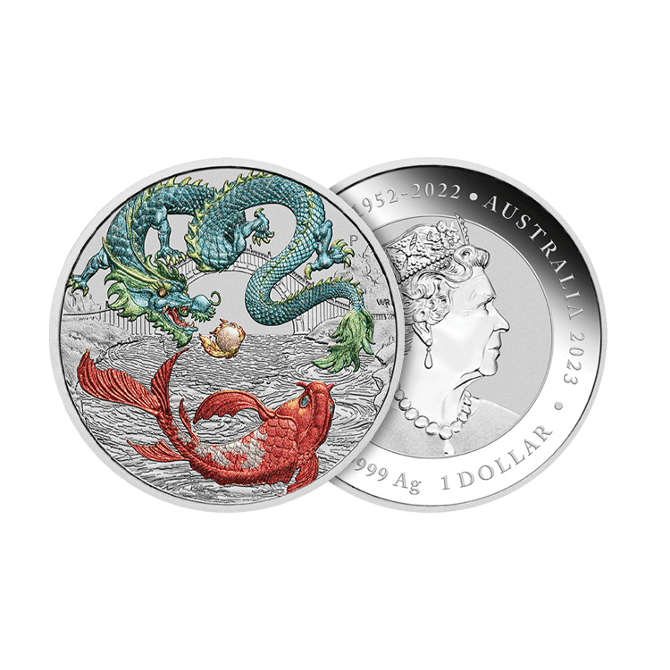 1 oz Myths and Legends Zilveren Munt 2023 perspectief 1