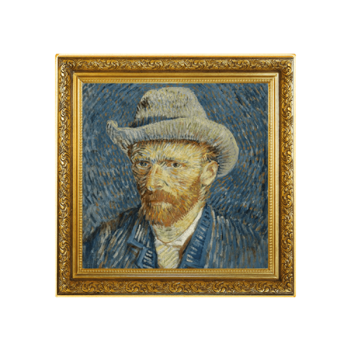 Thumbnail 1 troy ounce zilveren munt zelfportret Vincent van Gogh met vilten hoed 2023 voorkant