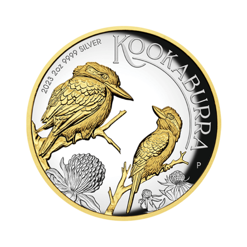Thumbnail 2 oz Kookaburra Zilveren Munt 2023 voorkant