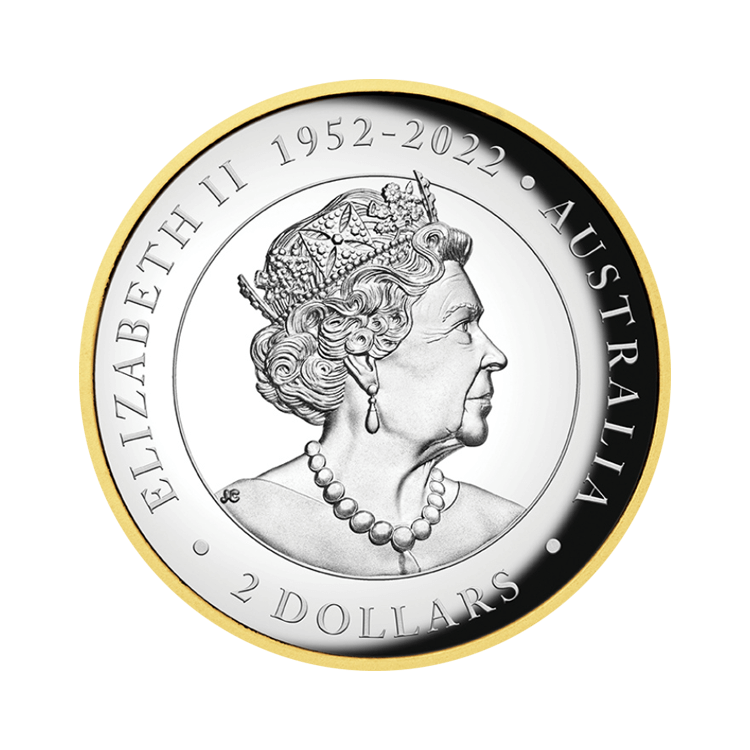2 oz Kookaburra Zilveren Munt 2023 achterkant