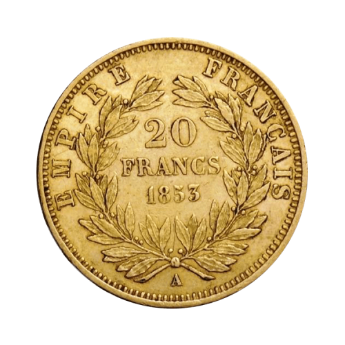 Thumbnail Gouden 20 Franc Napoleon III zonder krans - diverse jaargangen voorkant