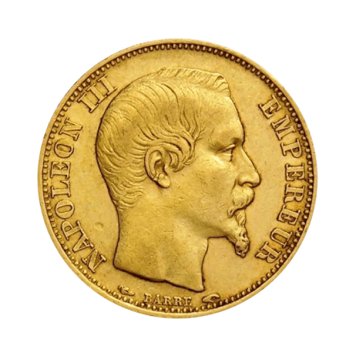 Thumbnail Gouden 20 Franc Napoleon III zonder krans - diverse jaargangen achterkant