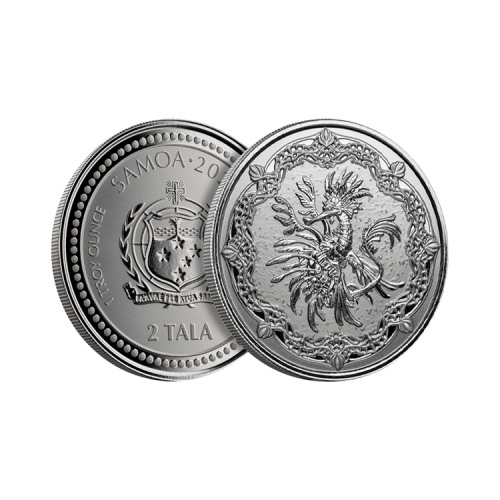 Thumbnail 1 troy ounce zilveren munt Zeedraak 2022 prooflike perspectief 2