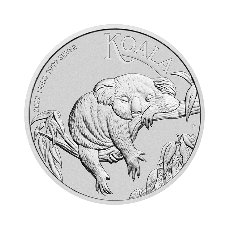 1 kilo Koala Zilveren Munt 2022 voorkant