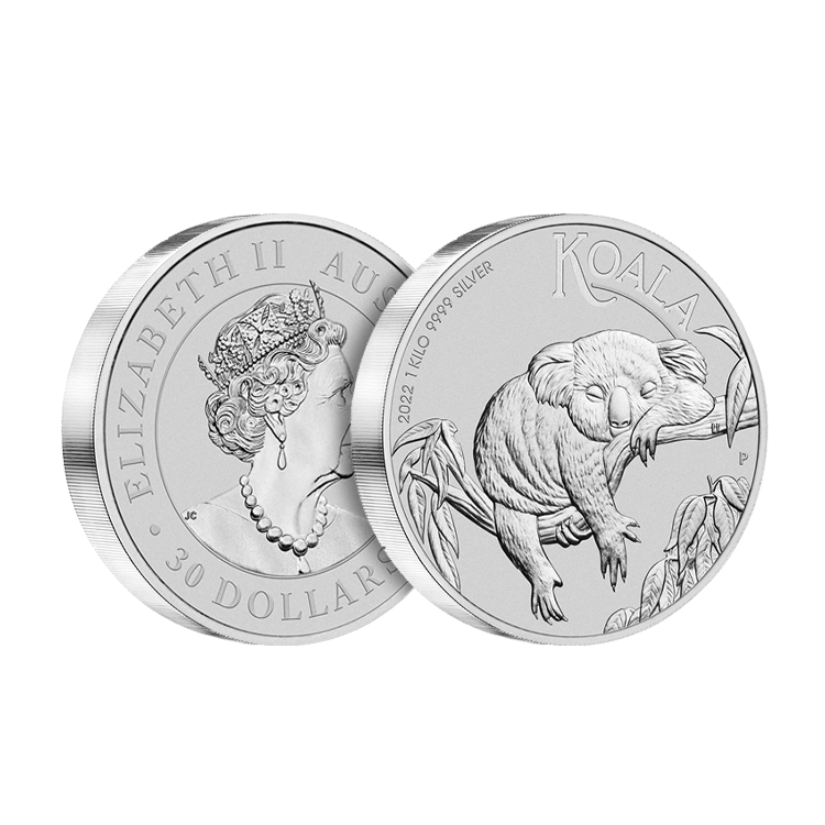 1 kilo Koala Zilveren Munt 2022 perspectief 1