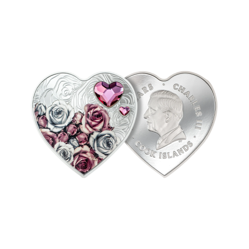 Thumbnail 20 gram zilveren munt Brilliant Love - Rozen 2024 perspectief 1