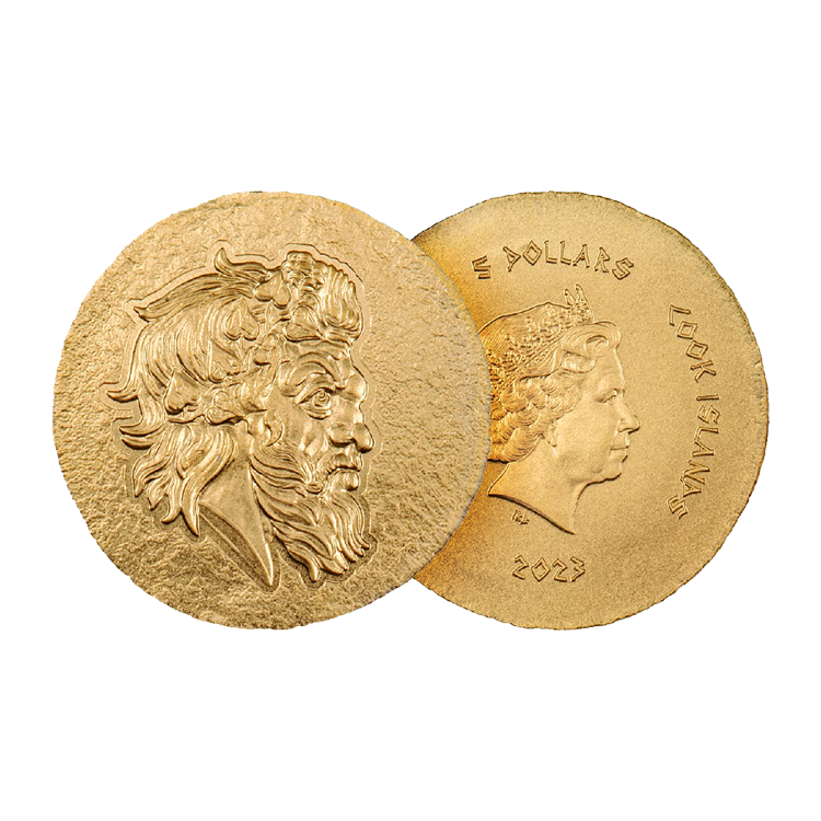 0.5 gram golden coin Pan, Panticapaeum 2023 angle 1