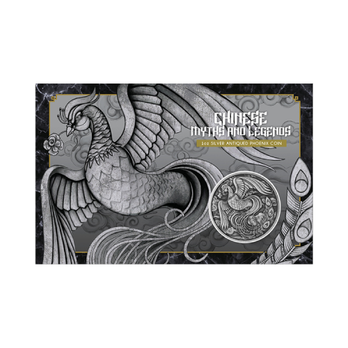 Thumbnail 1 oz Myths and Legends Zilveren Munt 2023 perspectief 3