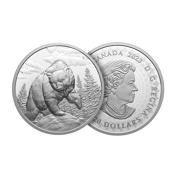 1 oz Royal Canadian Mint Silbermünze 2023 angle 1