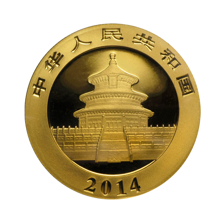 1/2 oz Panda Gouden Munt achterkant