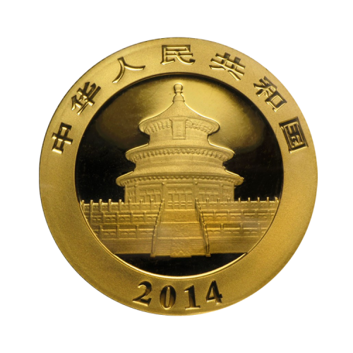 Thumbnail 1/2 oz Panda Gouden Munt achterkant