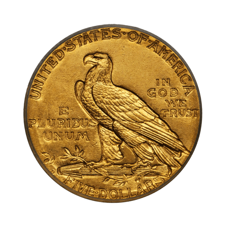 American Eagle Gouden Munt Divers achterkant