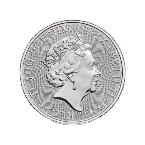Thumbnail 1 oz Royal Mint Platina Munt achterkant